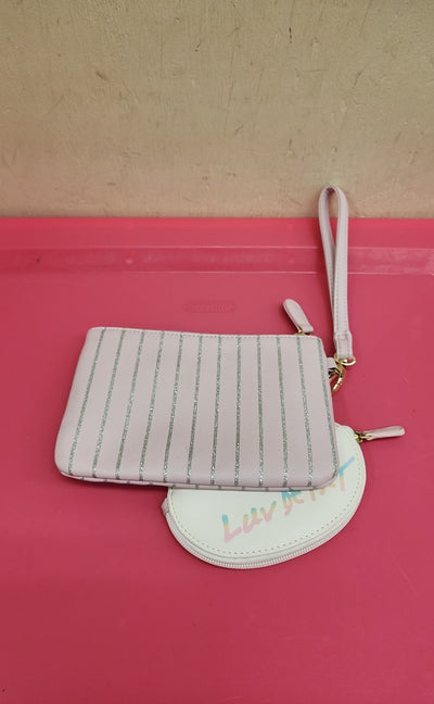 2PCS Betsey Johnson Pink Wristlet & Unicorn Pouch