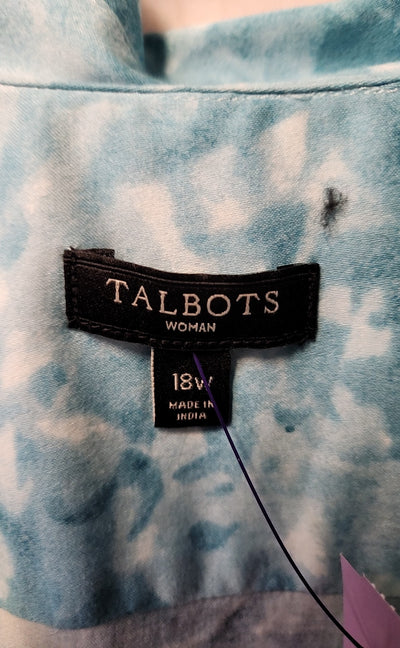 Talbots Women's Size 18 Blue Floral Dress