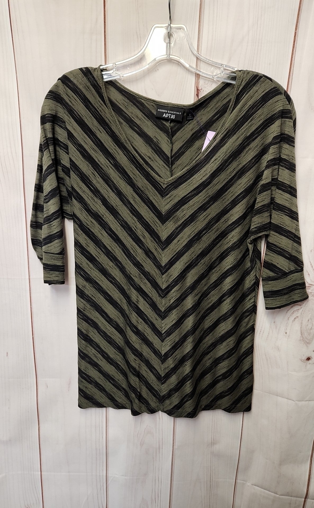 Apt 9 Women's Size S Black & Green Short Sleeve Top