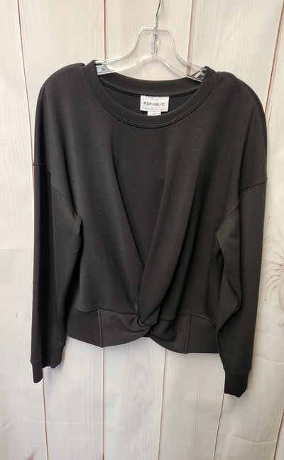 For The Republic Women's Size L Black Long Sleeve Top