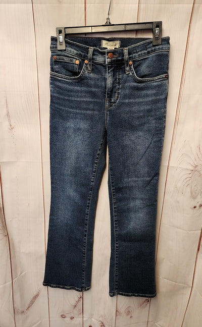 Madewell Women's Size 26 (1-2) Blue Jeans Mid Rise Kick Out Jeans