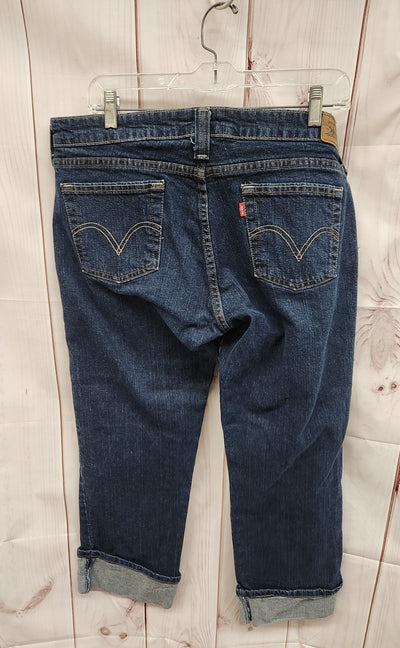 Levis Women's Size 31 (11-12) Low Straight 545 Blue Jeans