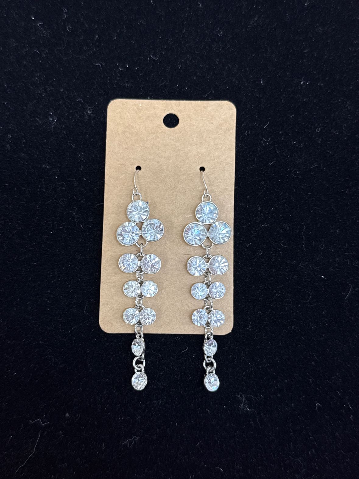 Silver Rhinestone Earrings