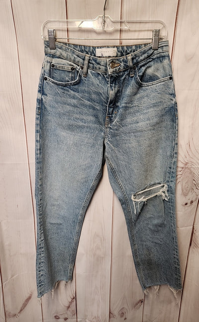 Topshop Women's Size 28 (5-6) Blue Jeans Straight