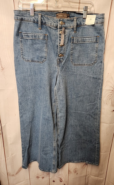 NWT Point Sur Women's Size 31 (11-12) Blue Jeans Wide Leg Crop