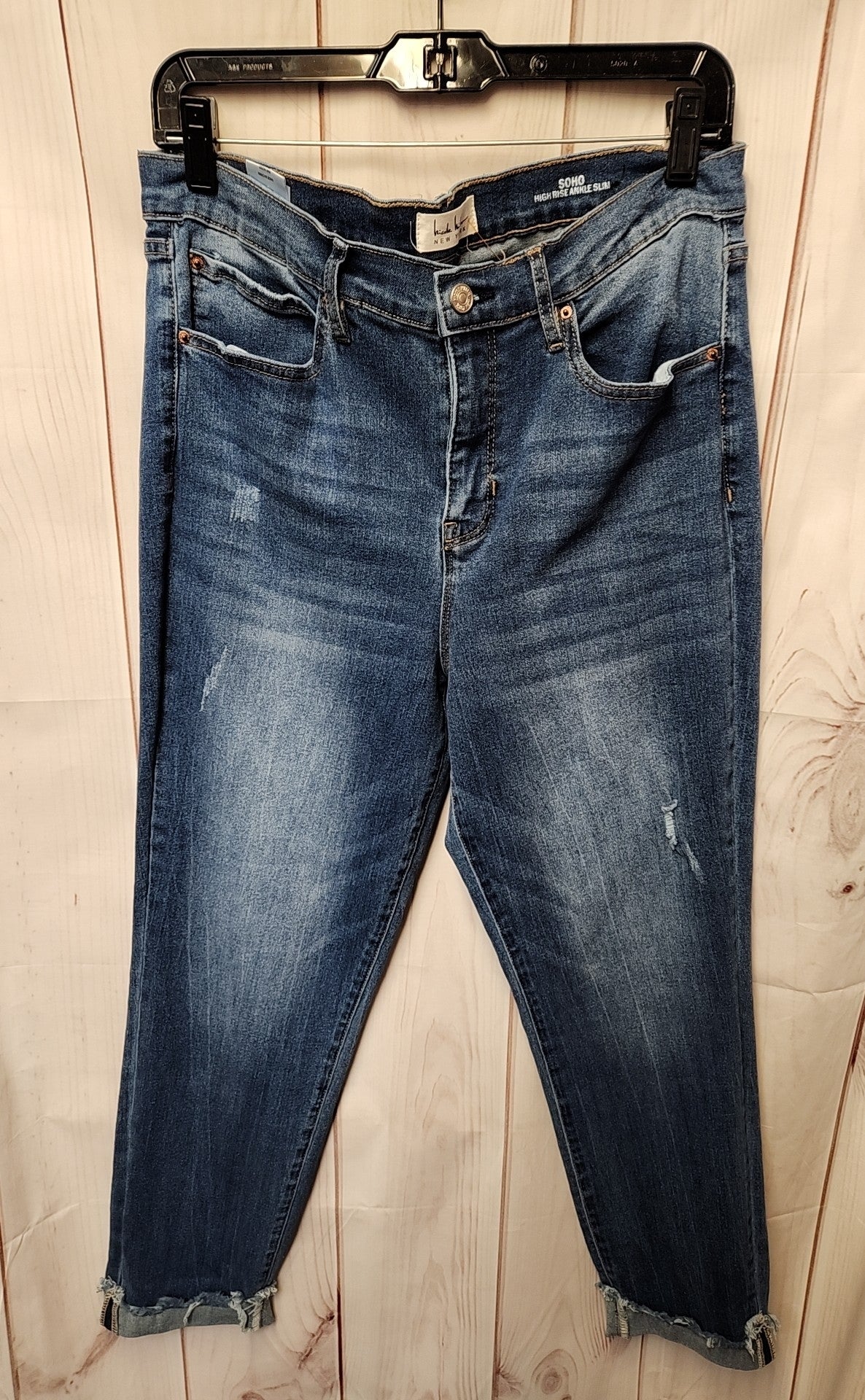 Nicole Miller Women's Size 31 (11-12) Blue Jeans Soho High Rise Ankle Slim