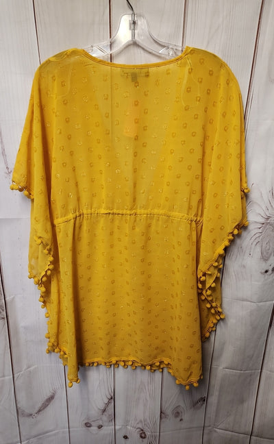 Club Z Collection Women's Size M Yellow Cover-Up