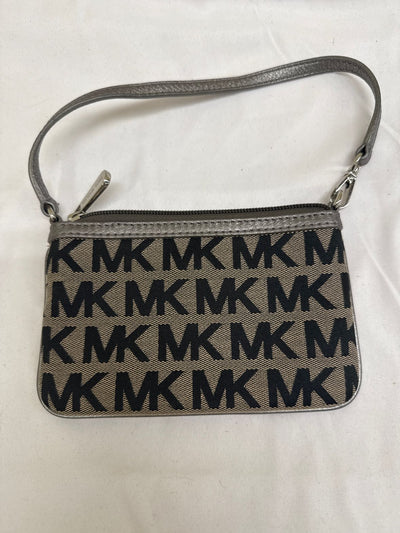 Michael Kors Taupe Canvas Wristlet