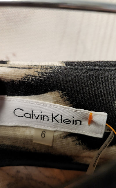 Calvin Klein Women's Size 6 Black & Beige Skirt
