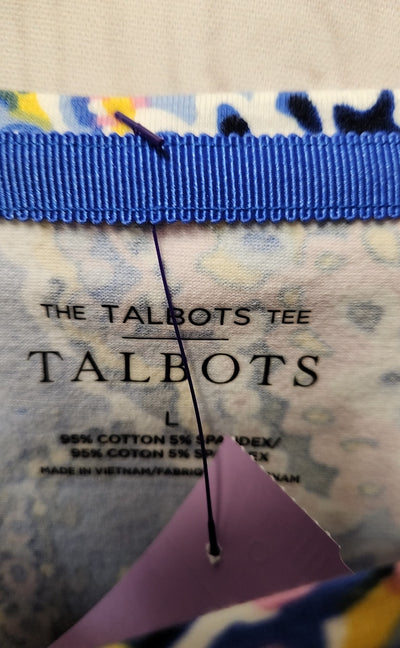 Talbots Women's Size L Blue 3/4 Sleeve Top