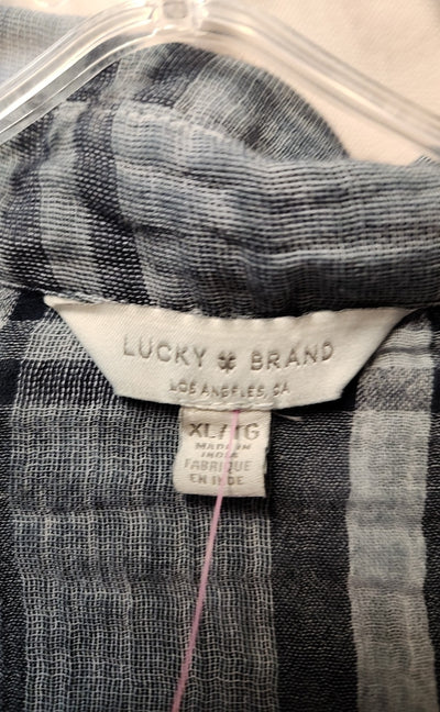 Lucky Brand Women's Size XL Blue Long Sleeve Top