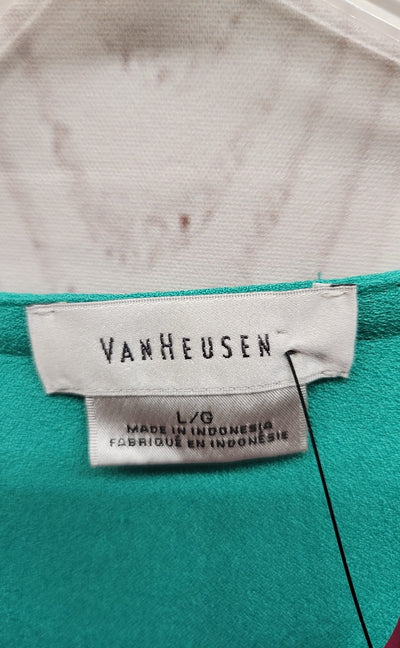 Van Heusen Women's Size L Turquoise Sleeveless Top