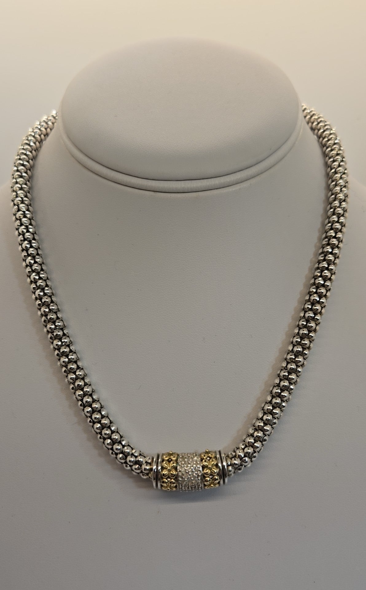 Gabrielle Bruni 14K Gold & .925 Sterling Silver Diamond Necklace & Bracelet Set