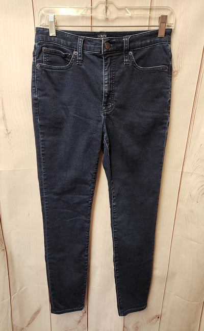 J Crew Women's Size 27 (3-4) Blue Jeans 9" Mid Rise Skinny
