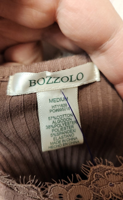 Bozzolo Women's Size M Brown Short Sleeve Top
