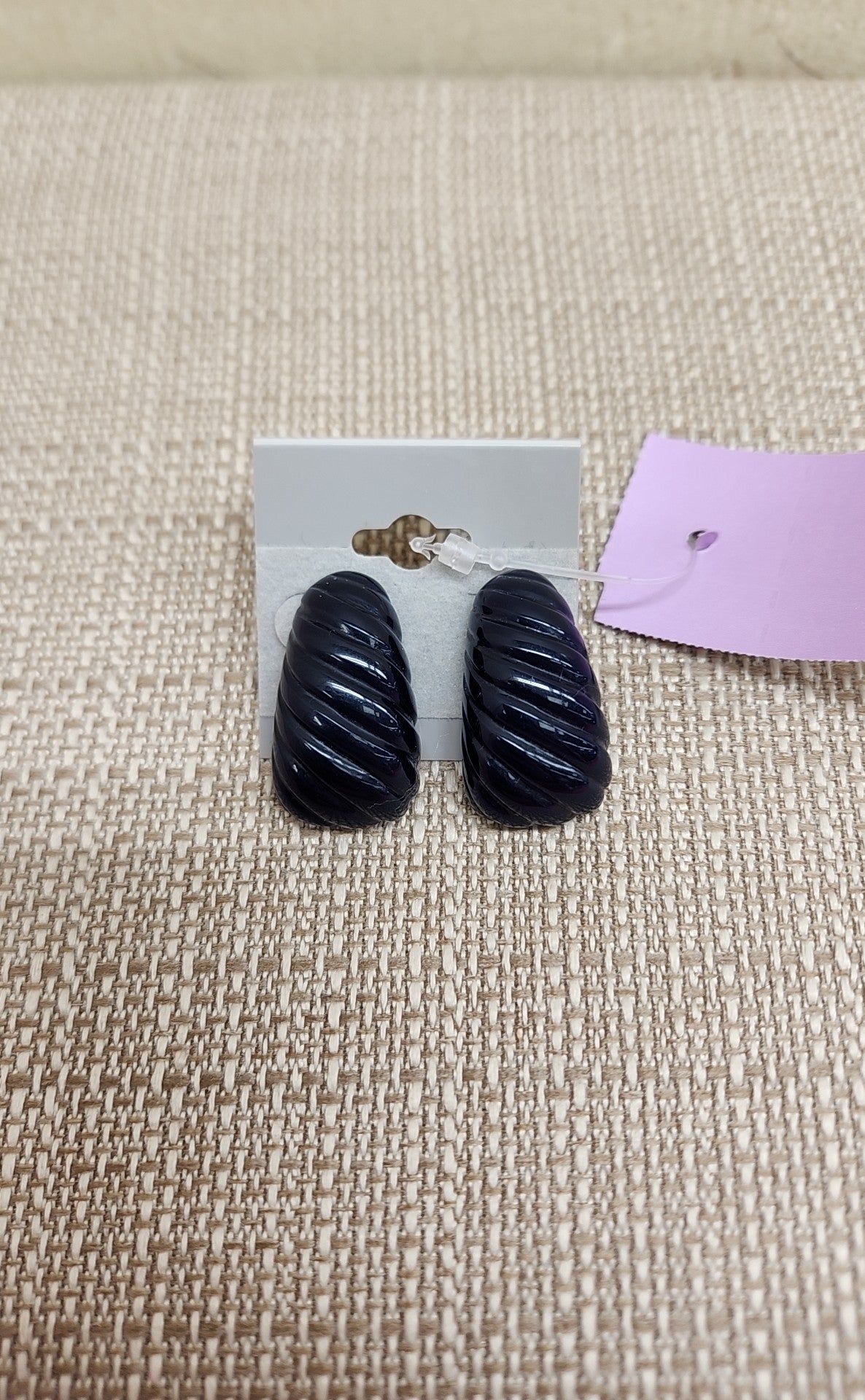 Navy Stud Earrings