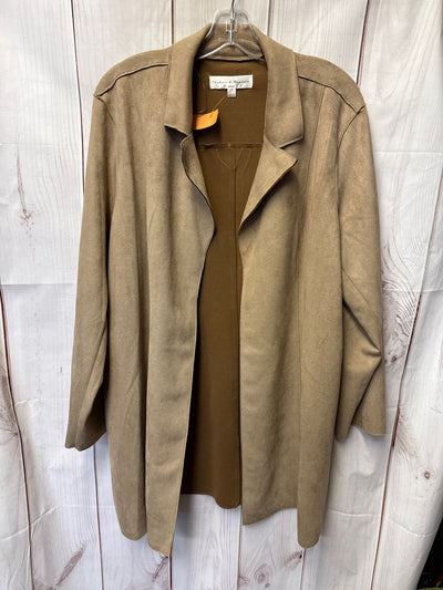 Chelsea & Theodore Women's Size 1X Brown Cardigan
