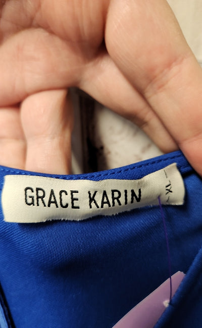 Grace Karin Women's Size XL Black & Blue Dress