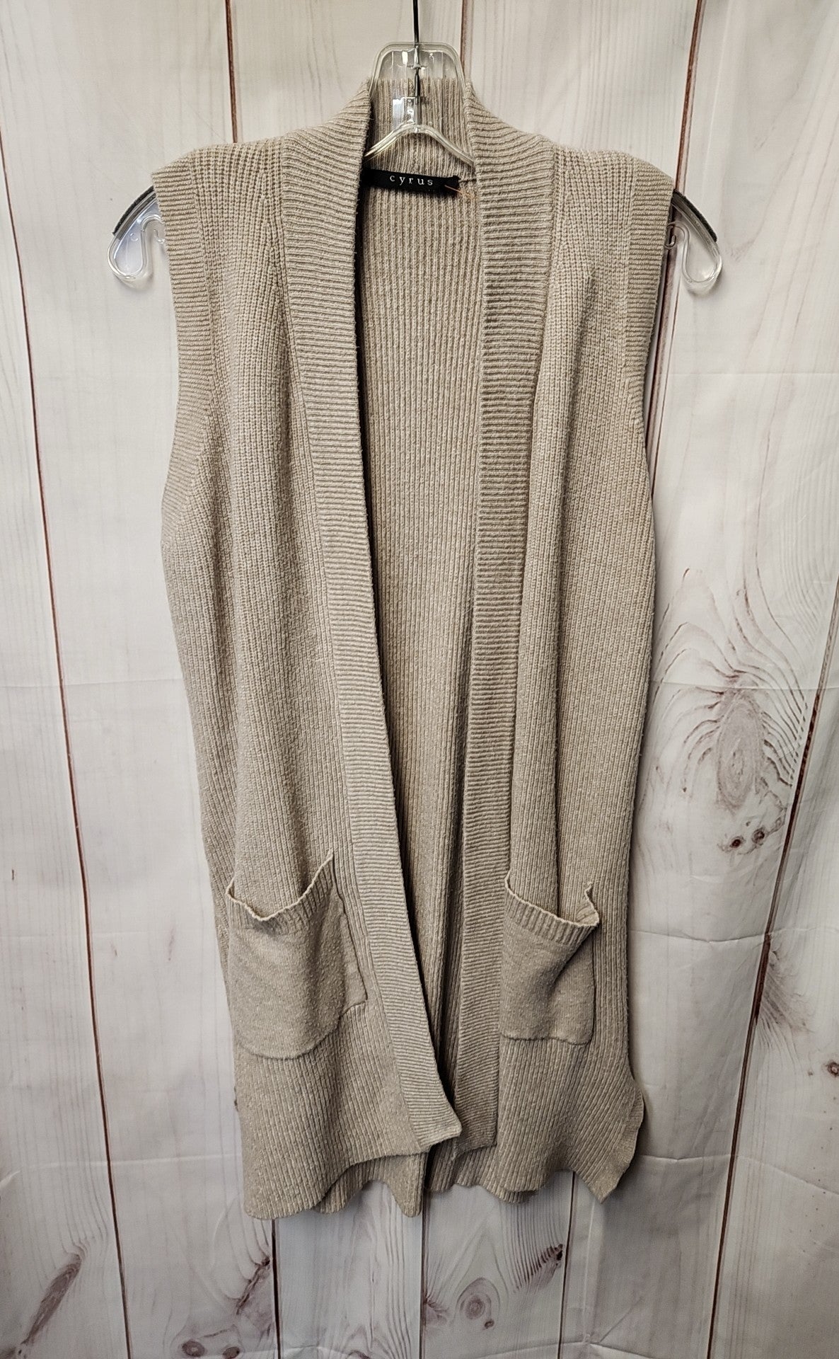 Cyrus Women's Size M Beige Cardigan