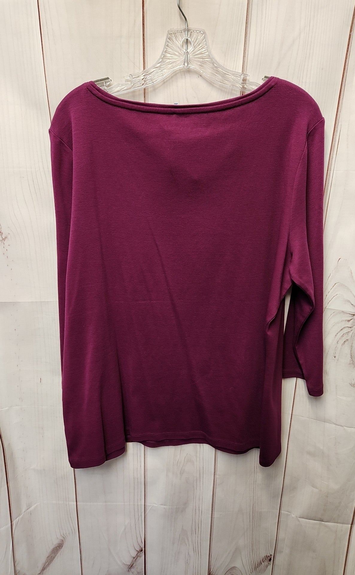 NWT Talbots Women's Size 2X Purple 3/4 Sleeve Top
