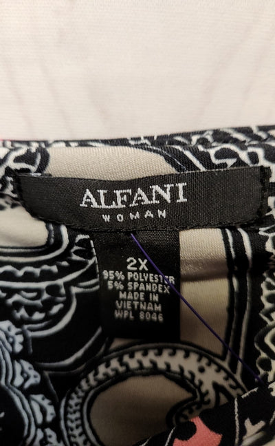 Alfani Women's Size 2X Black & Pink Dress