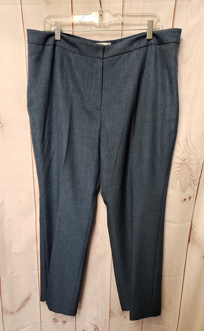 Le Suit Women's Size 16 Petite Blue Pants