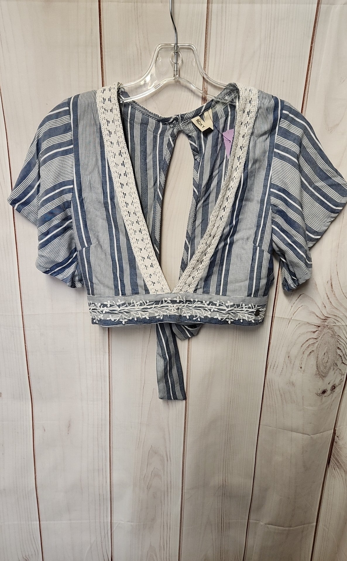 Roxy Women's Size S Blue Short Sleeve Top