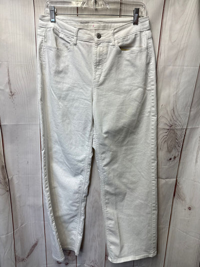 Old Navy Women's Size 30 (9-10) White Jeans High rise Wow Wide Leg