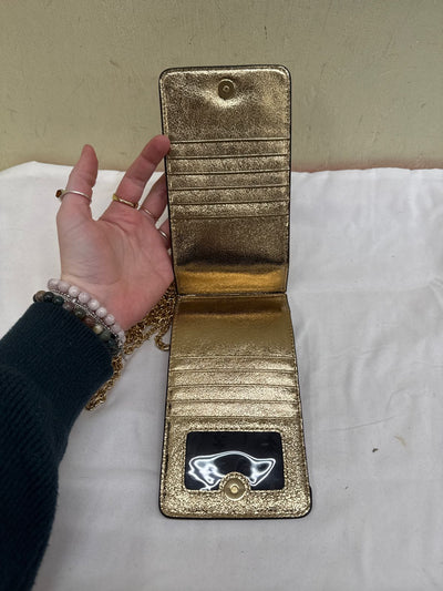 Thacker New York Gold Crosbody Wallet