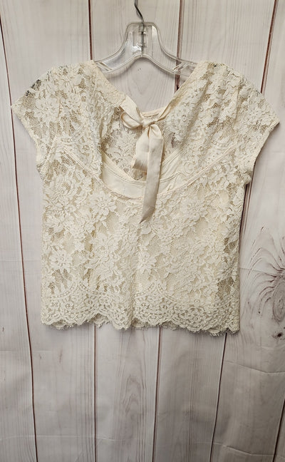 Abercrombie & Fitch Women's Size XS Cream Lace Short Sleeve Top