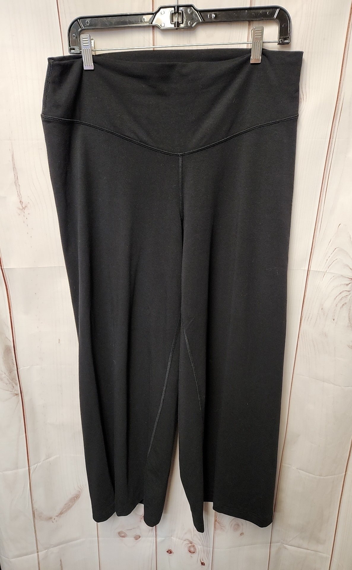 Old Navy Women's Size L Black Active Pants Extra High Rise Wide Leg