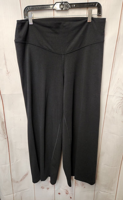 Old Navy Women's Size L Black Active Pants Extra High Rise Wide Leg