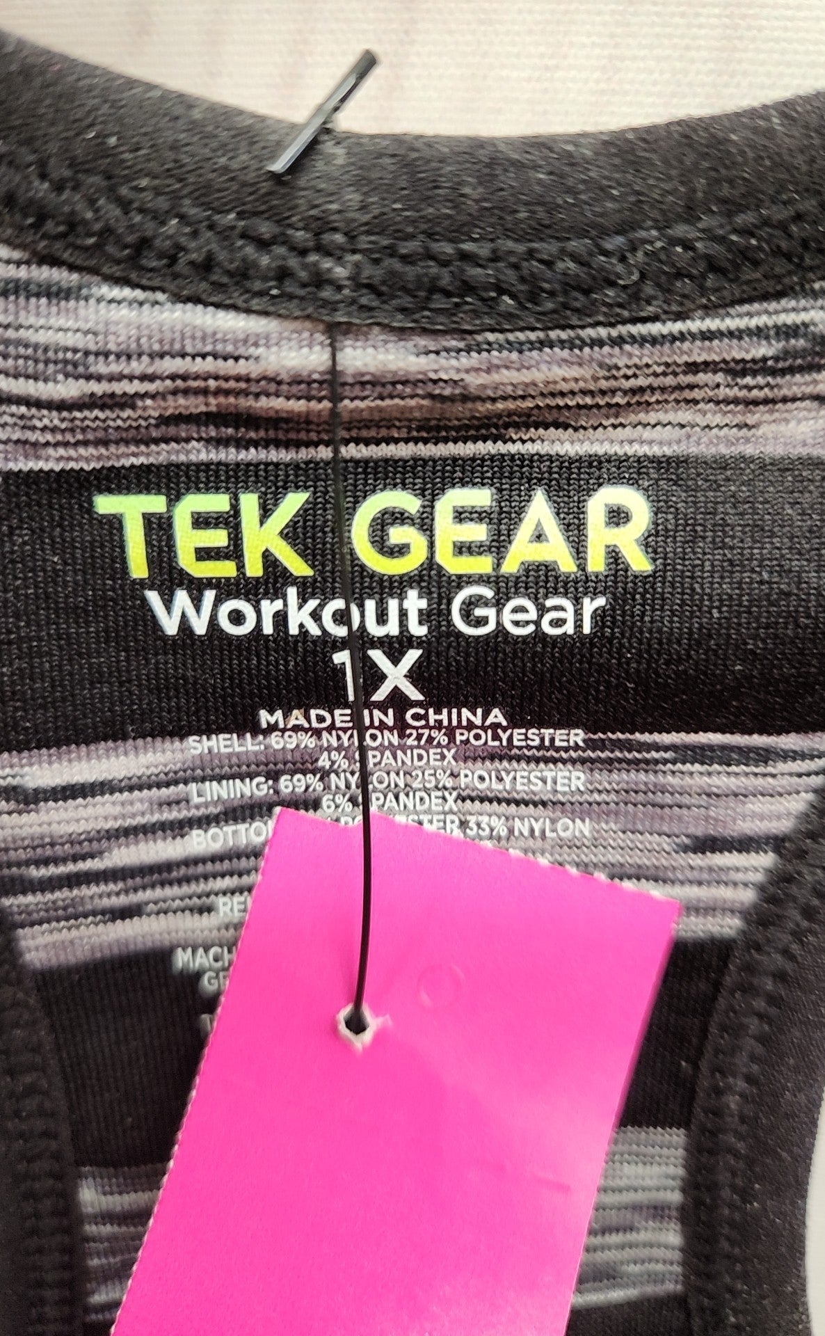 Tek Gear Women's Size 1X Black Sports Bra