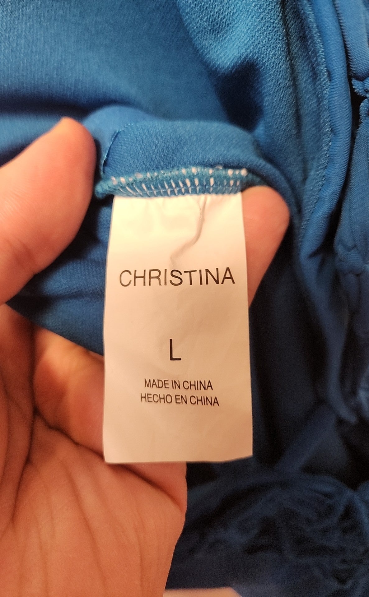 Christina Women's Size L Blue Swimsuit