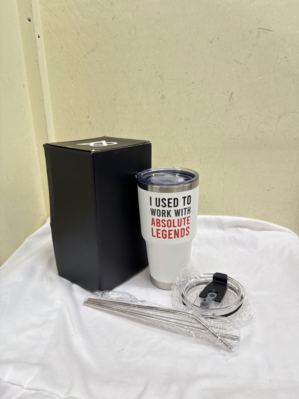 NIB "Absolute Legends" To-Go Cup w/ Lid & Straw