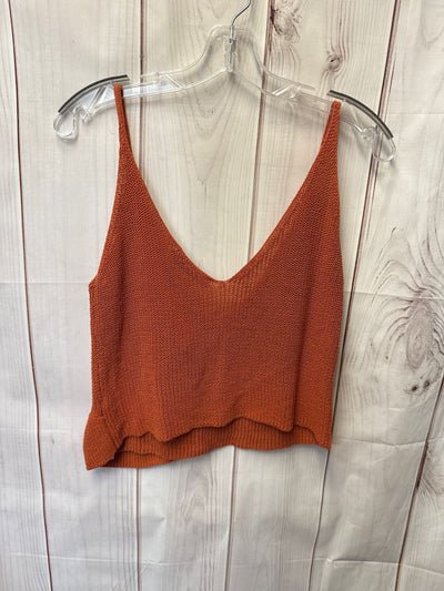 Zara Women's Size S Orange Knit Sleeveless Top