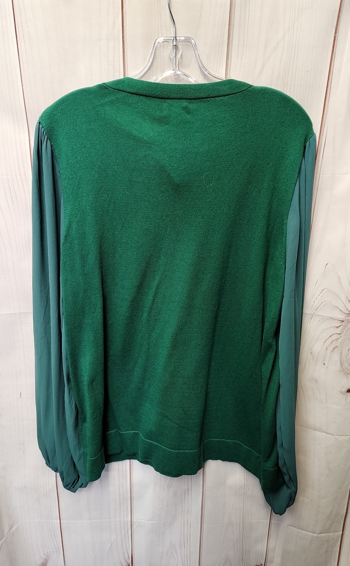 NWT J Crew Women's Size XL Green Long Sleeve Top