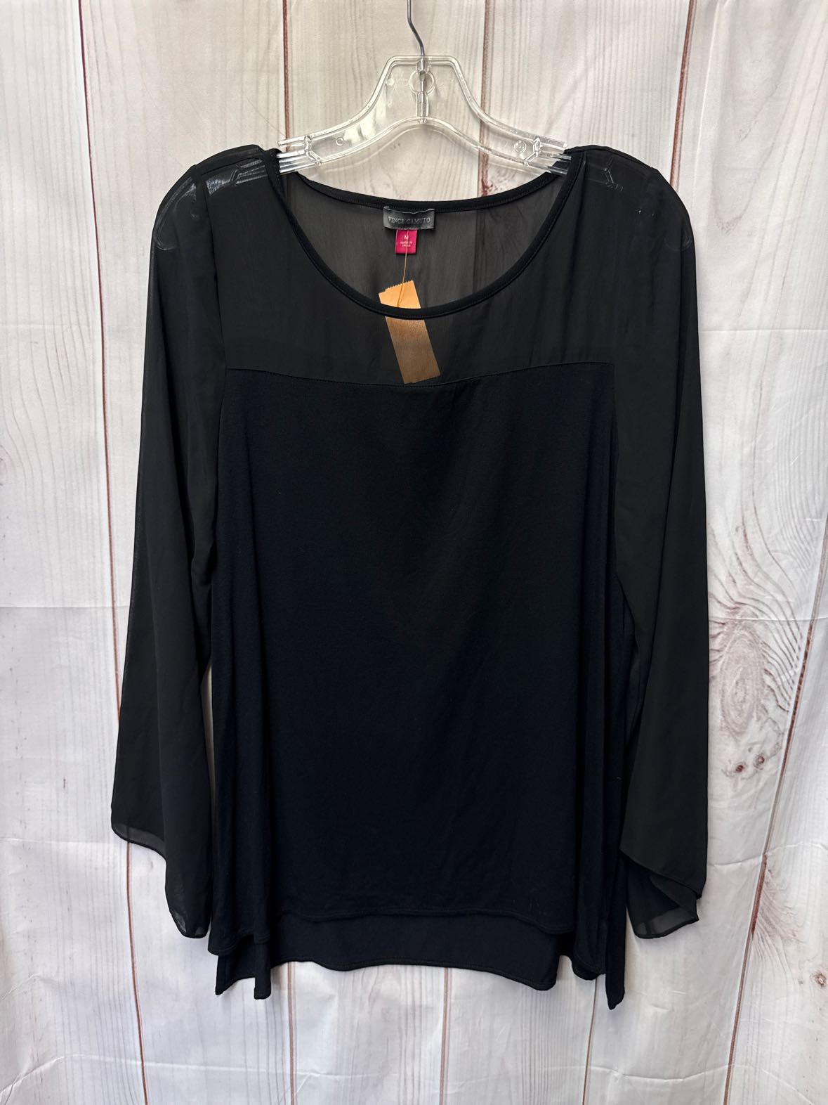Vince Camuto Women's Size M Black 3/4 Sleeve Top