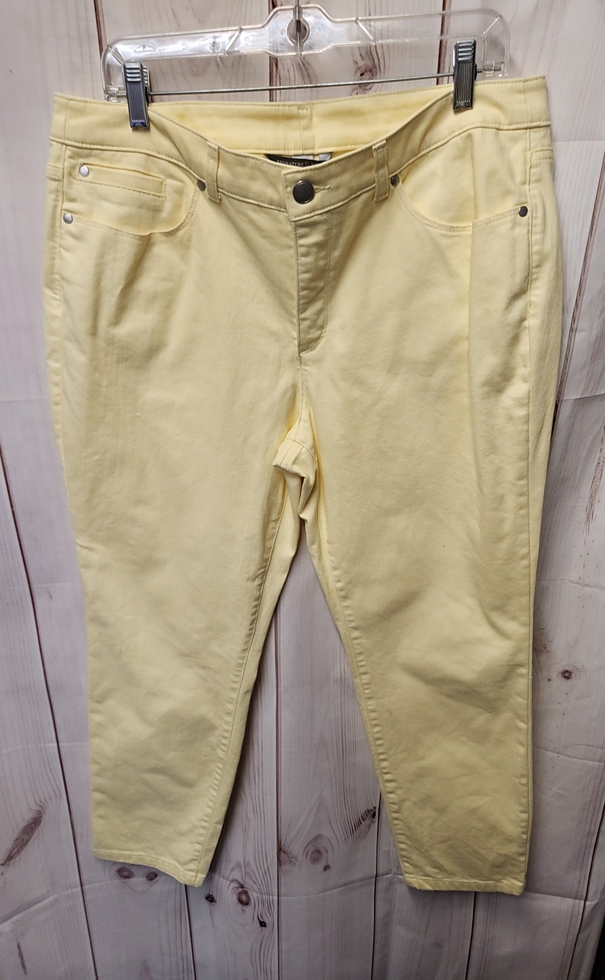 Christopher Banks Women's Size 33 (15-16) Yellow Jeans Signature Slimming