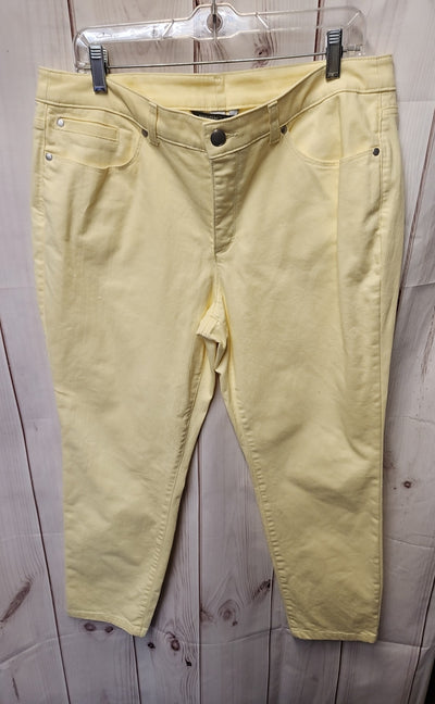 Christopher Banks Women's Size 33 (15-16) Yellow Jeans Signature Slimming