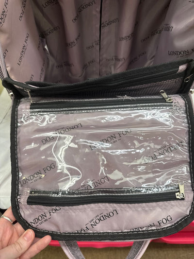 London Fog Purple Sheffield Soft Shell Carry On Luggage AS IS - wear on corners