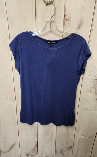 Cable & Gauge Women's Size M Blue Short Sleeve Top