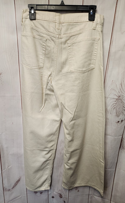 Gap Women's Size 27 (3-4) Cream Jeans Baggy Mid Rise