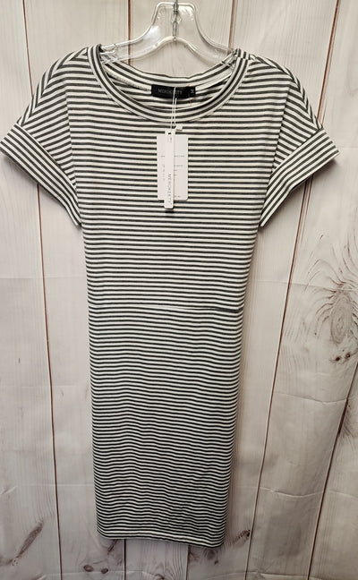 NWT Merokeety Women's Size M White & Gray Dress