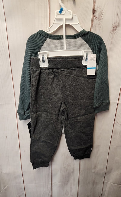 NWT Lucky Brand Boy's Size 24 Months Gray Outfit