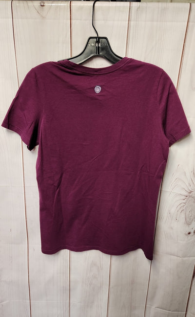 Life Is Good Women's Size S Purple Floral Short Sleeve Top