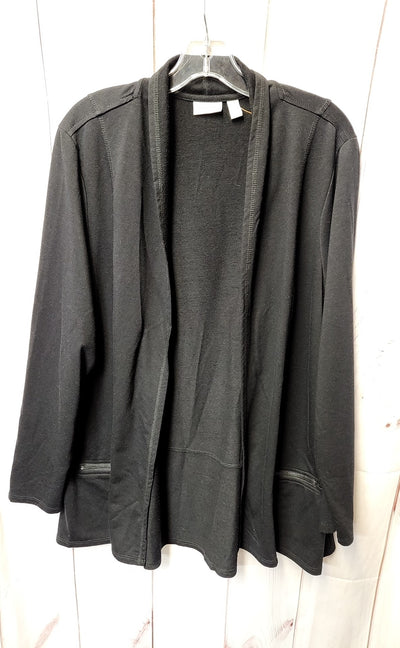 Logo Women's Size XL Black Cardigan