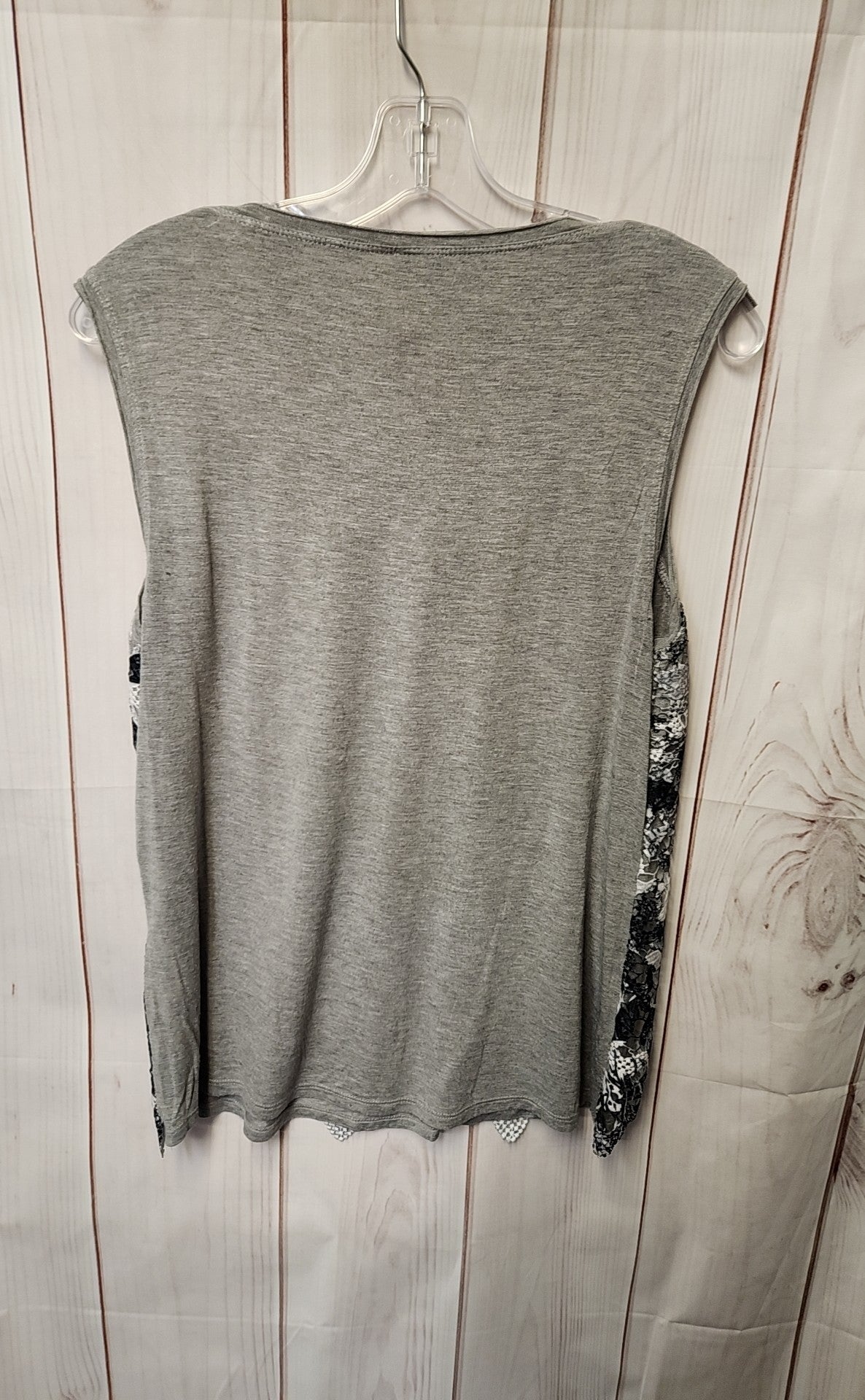 Elie Tahari Women's Size S Gray Lace Floral Sleeveless Top