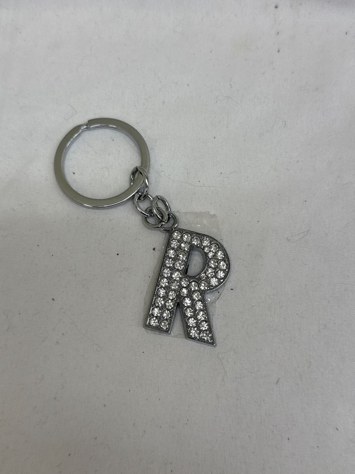 Silver R Key Chain
