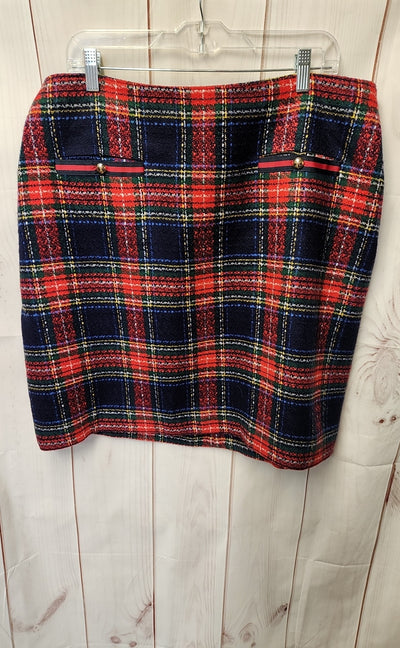 Talbots Women's Size 16 Red & Blue Skirt
